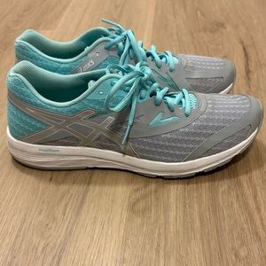 ASICS Women's Athletic Shoes in Gray and Teal